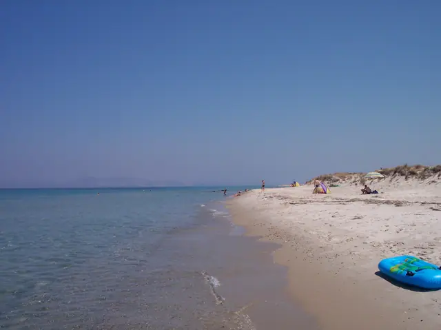 Fkk Beach in Kos, featuring a mixed shoreline with moderate water conditions